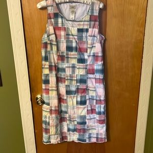 L.L. Bean women’s madras dress size 8